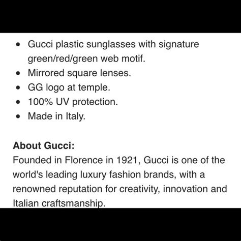 gucci arm|How To Identify Authentic Gucci Glasses .